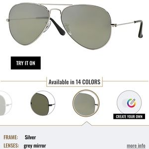 RayBan (Pol) Aviator Classic - Silver/Grey Mirror